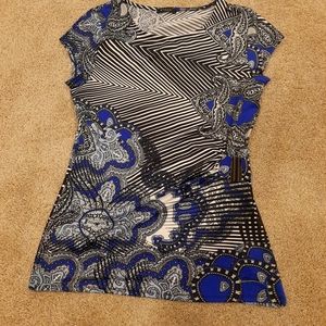 Figure flattering top with buckle detail